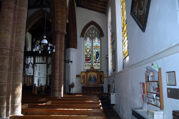 The south aisle looking east May 2010